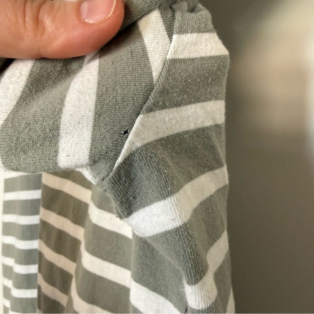 Everlane Tee T-Shirt Mens Sz M Green Striped Short Sleeve Organic Cotton Casual - Picture 4 of 9